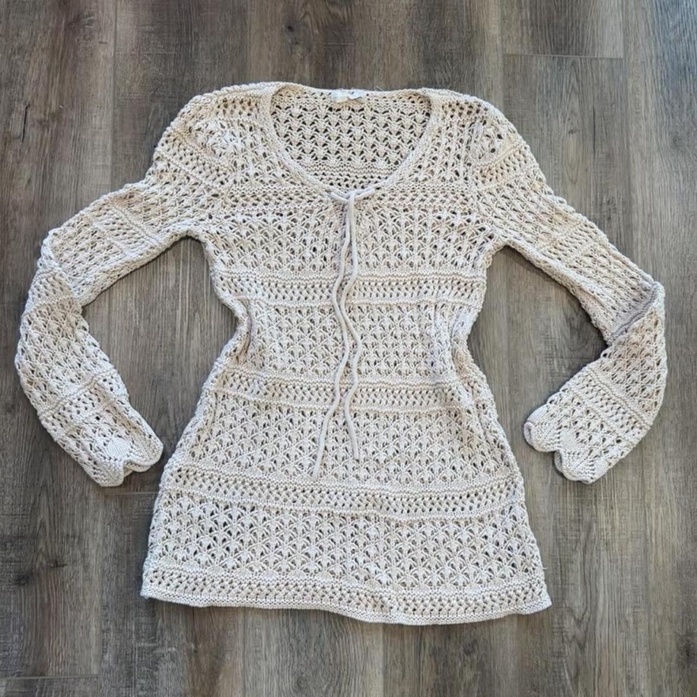 Altar'd State Cream Crochet Dress